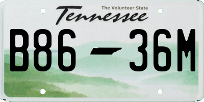 TN license plate B8636M