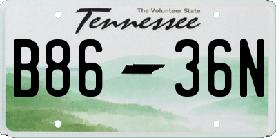 TN license plate B8636N