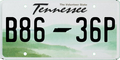 TN license plate B8636P