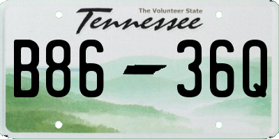 TN license plate B8636Q
