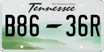 TN license plate B8636R