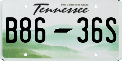 TN license plate B8636S