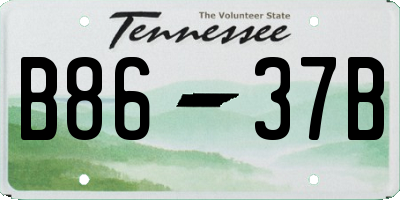TN license plate B8637B