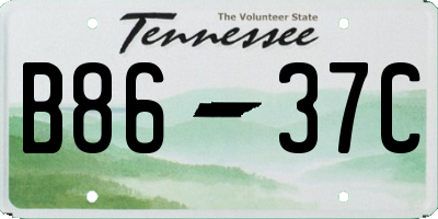 TN license plate B8637C