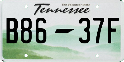 TN license plate B8637F