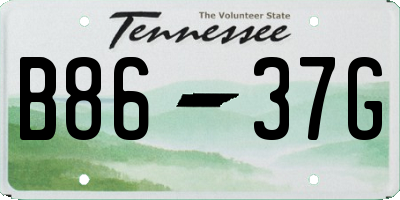 TN license plate B8637G