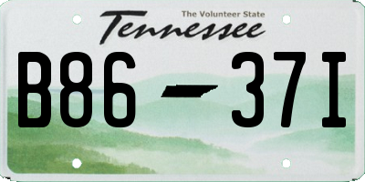 TN license plate B8637I