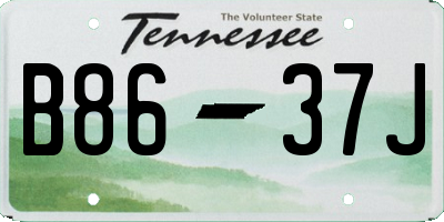 TN license plate B8637J