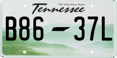TN license plate B8637L