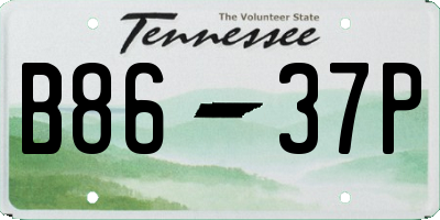 TN license plate B8637P