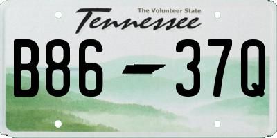 TN license plate B8637Q