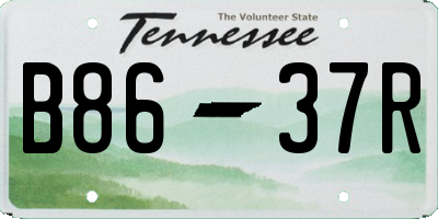 TN license plate B8637R