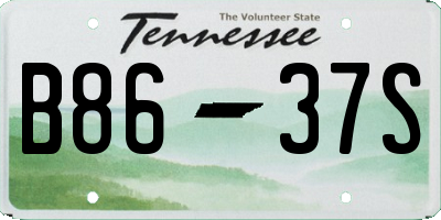 TN license plate B8637S