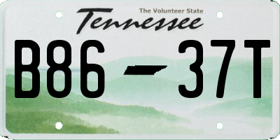 TN license plate B8637T