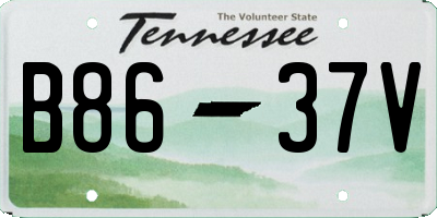 TN license plate B8637V