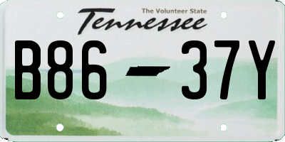 TN license plate B8637Y