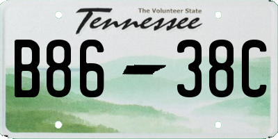 TN license plate B8638C