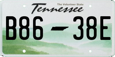 TN license plate B8638E