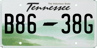 TN license plate B8638G