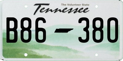 TN license plate B8638O