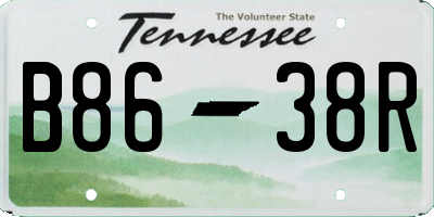 TN license plate B8638R