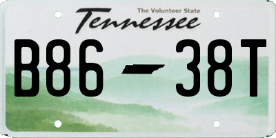 TN license plate B8638T