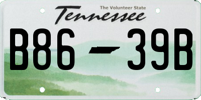 TN license plate B8639B