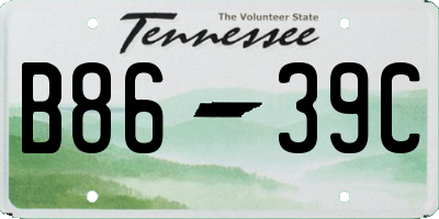 TN license plate B8639C