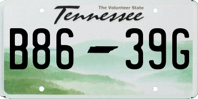 TN license plate B8639G