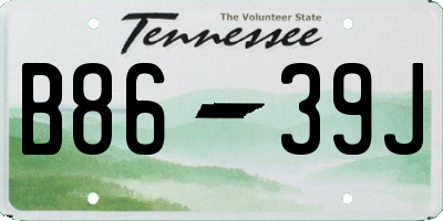 TN license plate B8639J