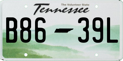 TN license plate B8639L