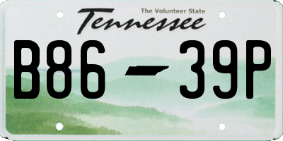 TN license plate B8639P