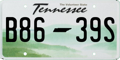 TN license plate B8639S