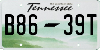 TN license plate B8639T