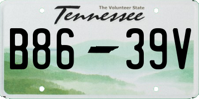 TN license plate B8639V