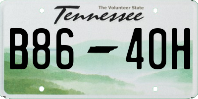TN license plate B8640H
