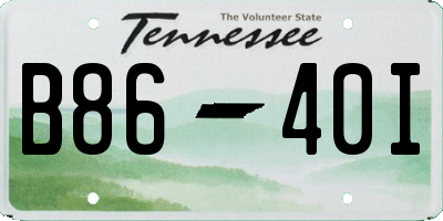 TN license plate B8640I