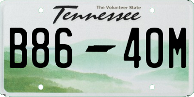 TN license plate B8640M
