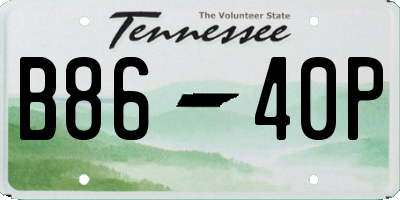 TN license plate B8640P