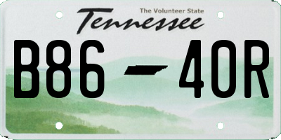 TN license plate B8640R