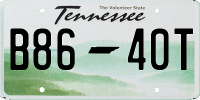 TN license plate B8640T