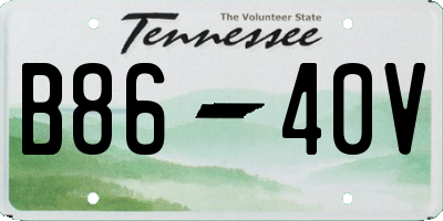 TN license plate B8640V