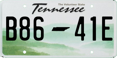 TN license plate B8641E