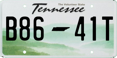 TN license plate B8641T