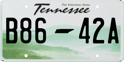TN license plate B8642A