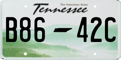 TN license plate B8642C