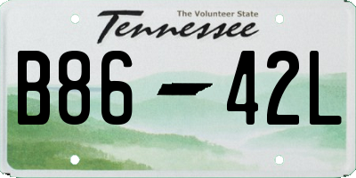 TN license plate B8642L