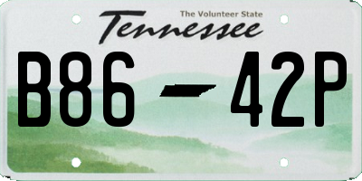 TN license plate B8642P