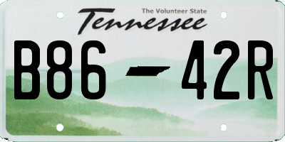 TN license plate B8642R