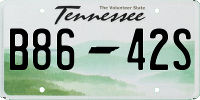 TN license plate B8642S
